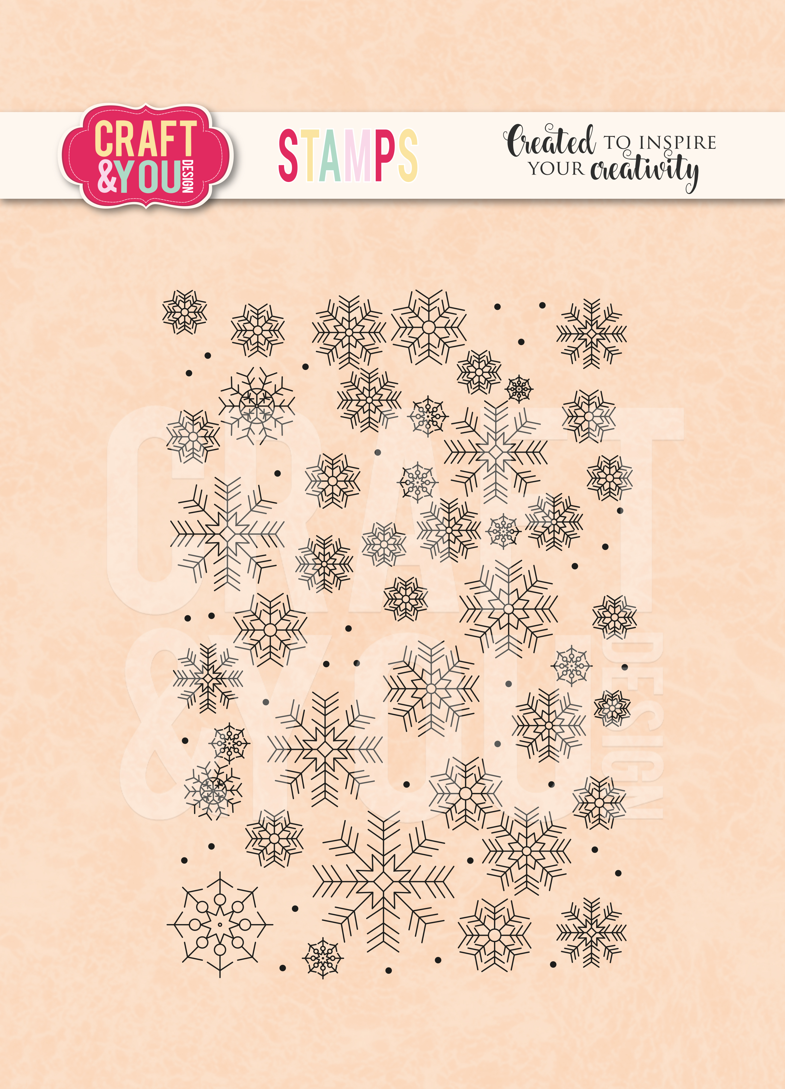 CS031 Clear Stamp - Snowflakes