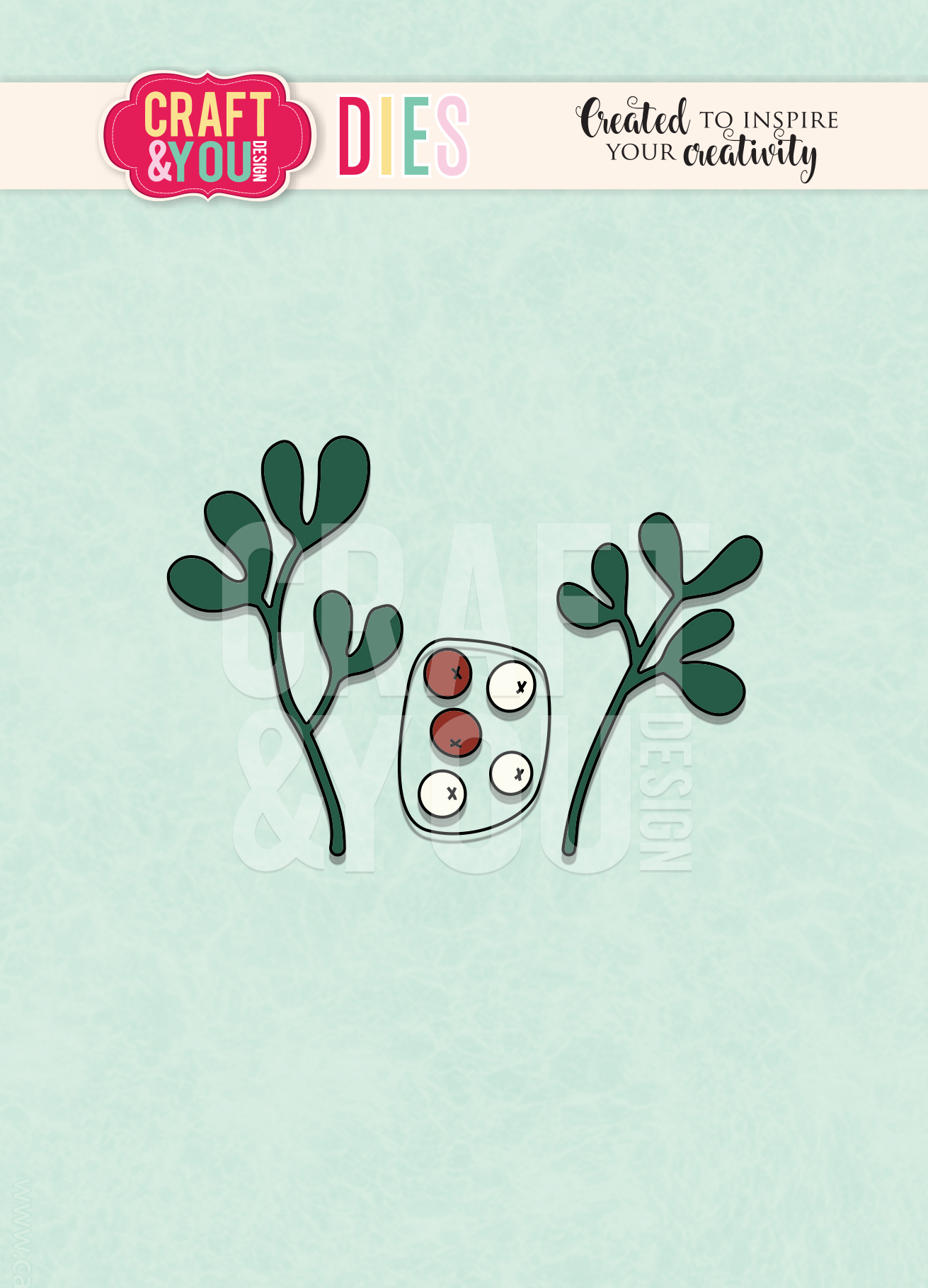 CW253 Cutting Dies - Mistletoe Twigs - Craft&You Design