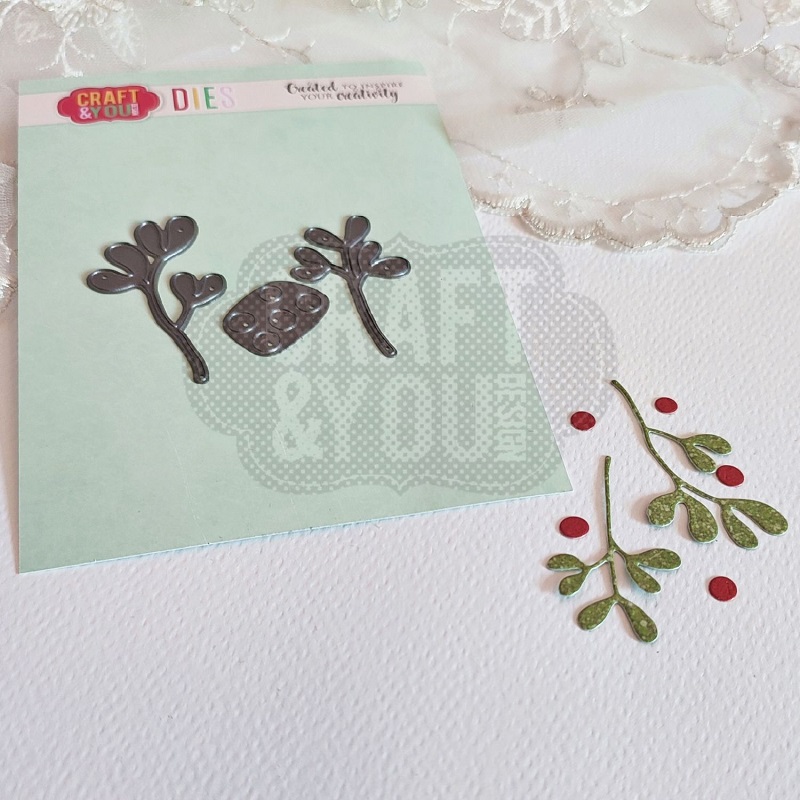 CW253 Cutting Dies - Mistletoe Twigs - Craft&You Design