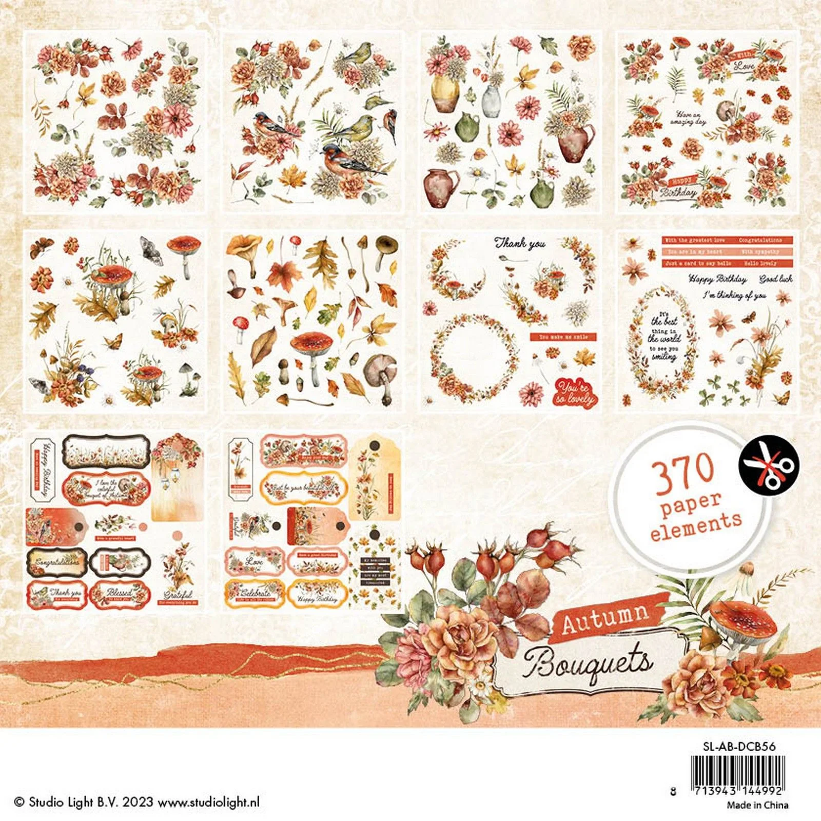 SL-AB-DCB56 Paper Pad with Die-Cuts Studio Light - Autumn Bouquet