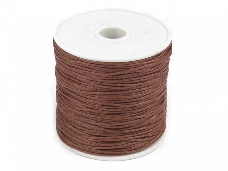 310030-56 Sznurek bawełniany Ø1 mm woskowany 55 jasny brąz