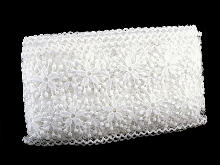 550040 Koronka wyszywana szerokość 11 cm - Off White - 1m