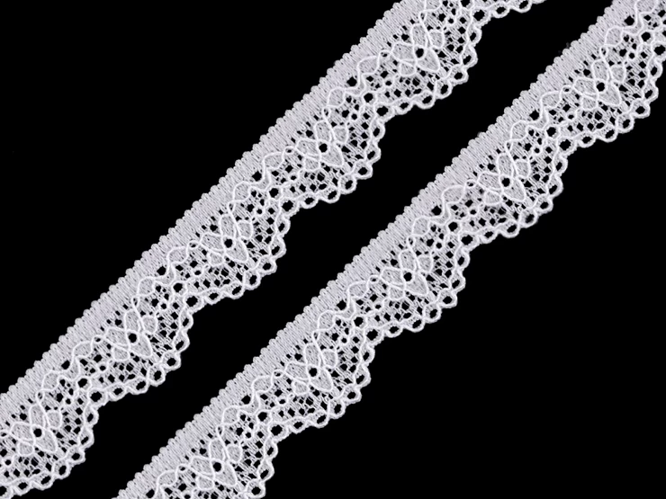 550079 Koronka elastyczna szerokość 16 mm 1 śnieżnobiały - 1m