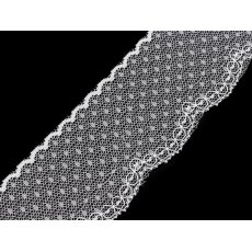 550166  Koronka syntetyczna szerokość 60 mm 1 biały - 1m