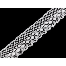 550172  Koronka syntetyczna szerokość 32 mm biały - 1m
