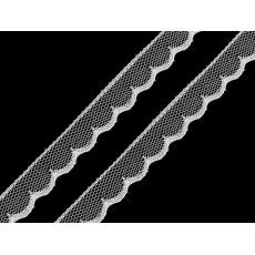 550174  Koronka syntetyczna szerokość 14 mm 1 biały - 1m