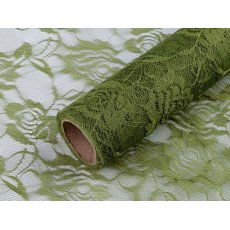 740941-6 Koronka zielona  o szer. 48cm sprzedawana po1m