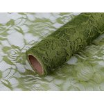 740941-6 Koronka zielona  o szer. 48cm sprzedawana po1m