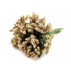 780737-2  Pręciki do kwiatów na druciku / bukiecik - złote