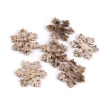 840496 Śnieżynki z kory brzozowej naturalne w opak. 6 sztuk