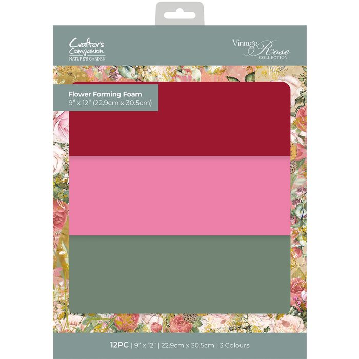 NGA-VR-FLFOAM Nature's Garden Vintage Rose Flower 9"x12" Flower Forming Foam Pack