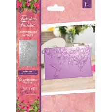 NGA-FF-3D-EF4-HIF  Nature's Garden Fabulous Fuchsia -3D Embossing Folder - Hummingbird in Flight