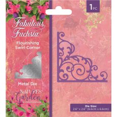 NGA-FF-MD-FSC Nature's Garden Fabulous Fuchsia Die - Flourishing Swirl Corner