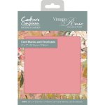 NGA-VR-QCBE5  Nature's Garden Vintage Rose 5" x 7" Card Blanks and Envelopes