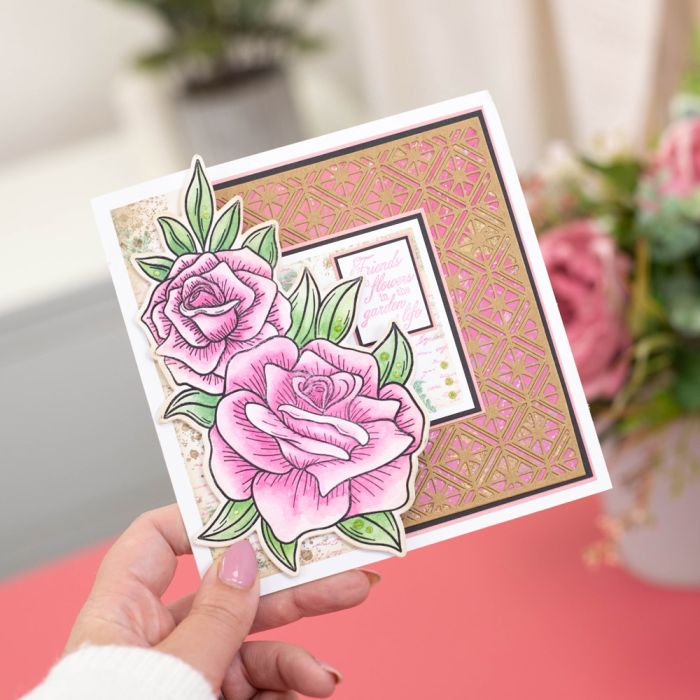 NGA-VR-STD-RBO Nature's Garden Vintage Rose Stamp & Die - Rose Bouquet