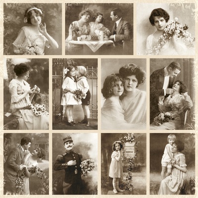 PD134 Papier ozdobny 30x30 - zdjęcia Love vintage