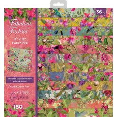 NGA-FF-PAD12 Nature's Garden Fabulous Fuchsia 12" x 12" Paper Pad
