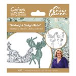 S-SQ-STD-MSLR  Sara Signature The Snow Queen Stamp and Die - Midnight Sleigh Ride