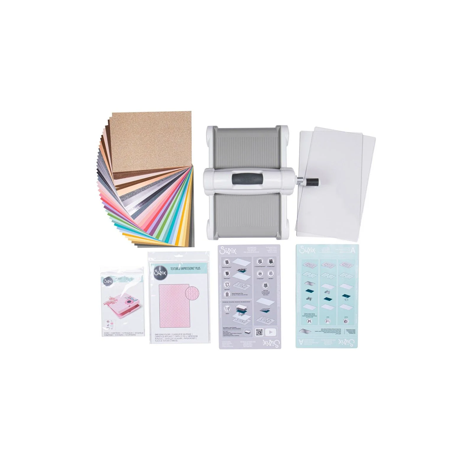 666185 Sizzix Big Shot Plus Starter Kit (White & Gray ) - NEW