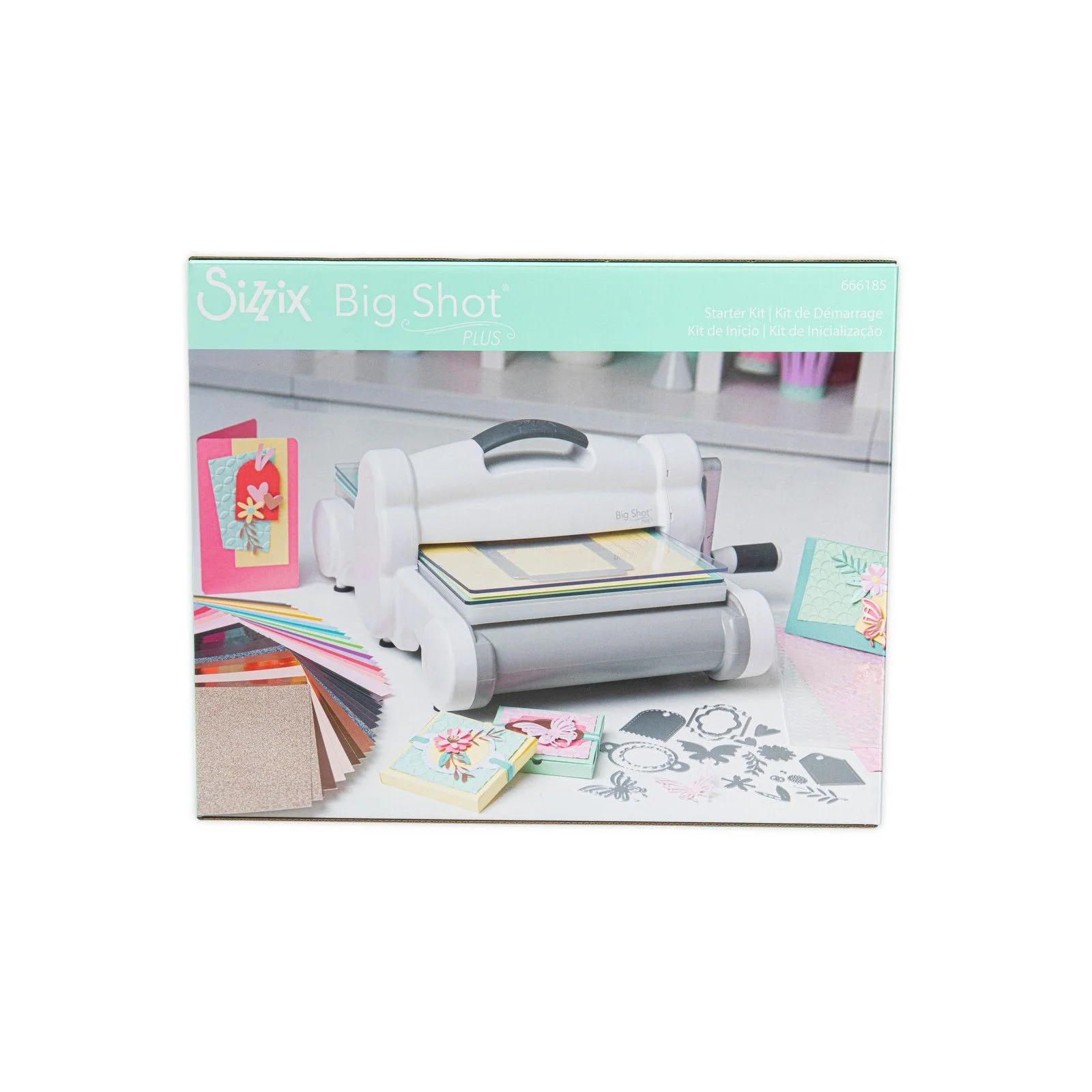 666185 Sizzix Big Shot Plus Starter Kit (White & Gray ) - NEW