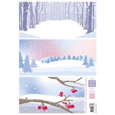 AK0091  A4 one side paper - Marianne Design - Eline's Winter Dreams Backgrounds