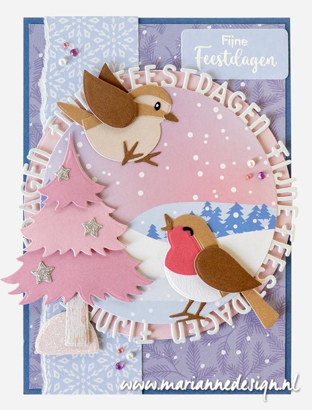 COL1534 Metal Die Marianne Design - Collectable - Eline's Garden birds