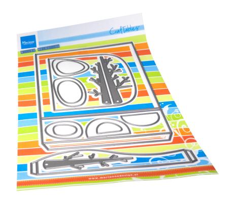 CR1637 Metal Die Marianne Design - Craftable - BOX CARD SMALL
