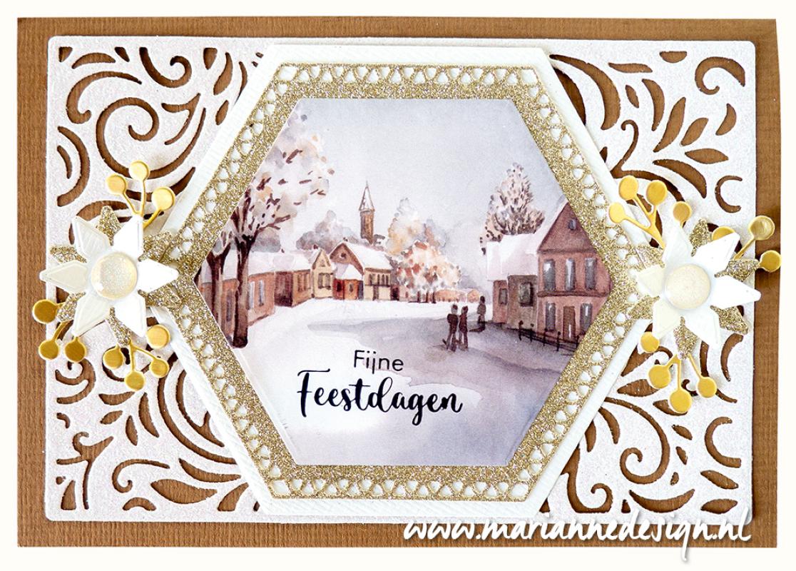 CR1639 Metal Die Marianne Design - Craftable - Background Swirls A6
