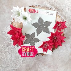 CW261  Cutting Die -  Magda's Poinsettia - Craft&You Design