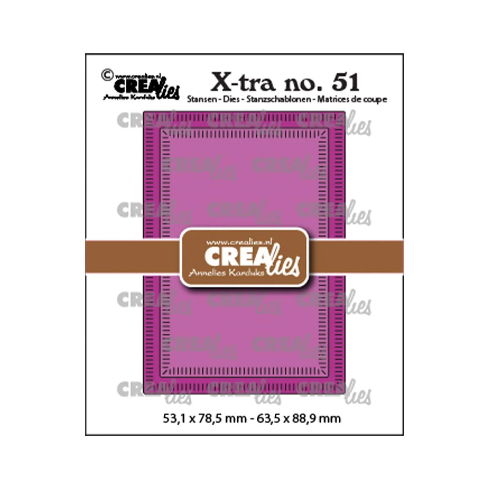 CLXTRA51 Crealies • X-tra dies ATC with small stripes C
