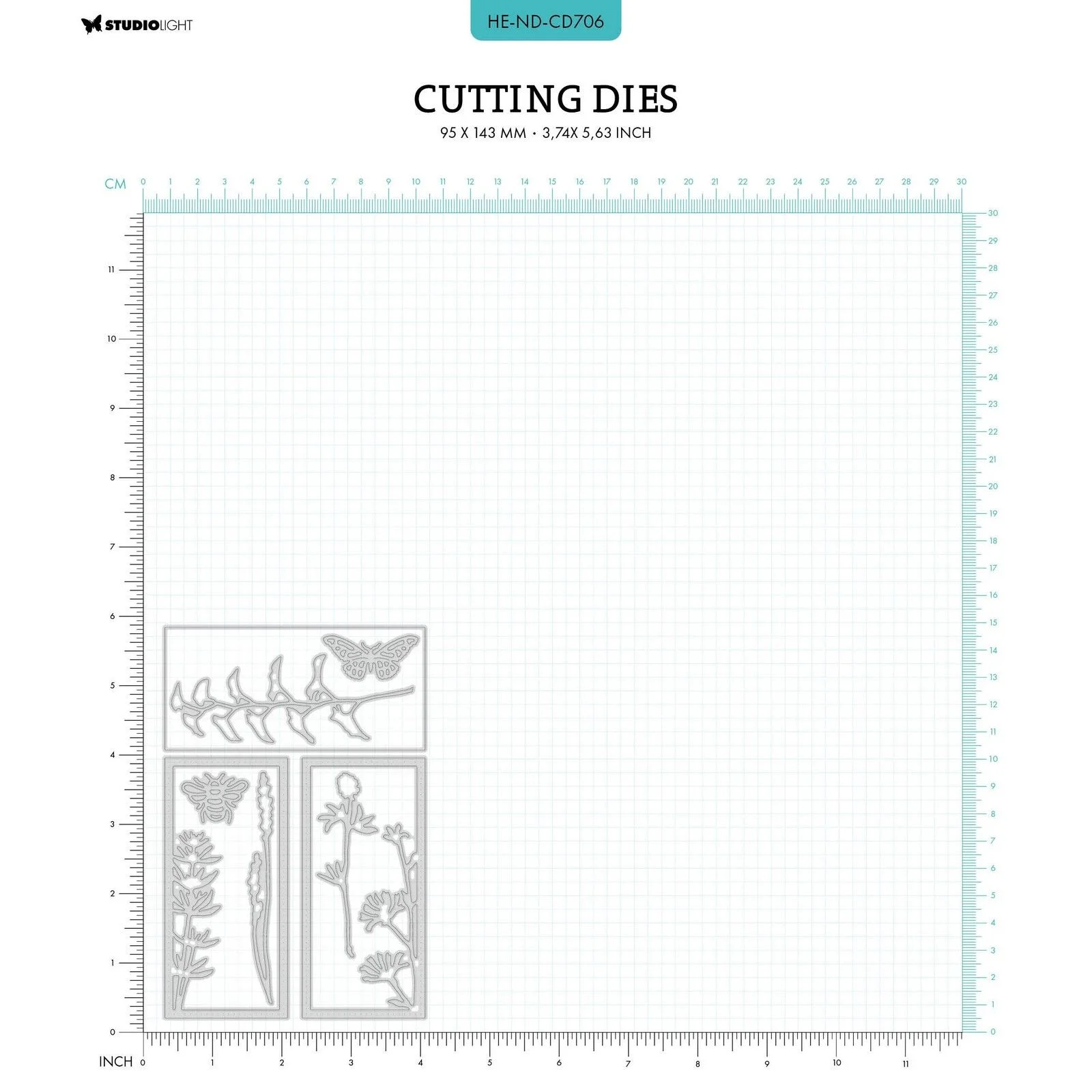 HE-ND-CD706 Studio Light • Natures Dream Cutting Dies Twigs and Frames