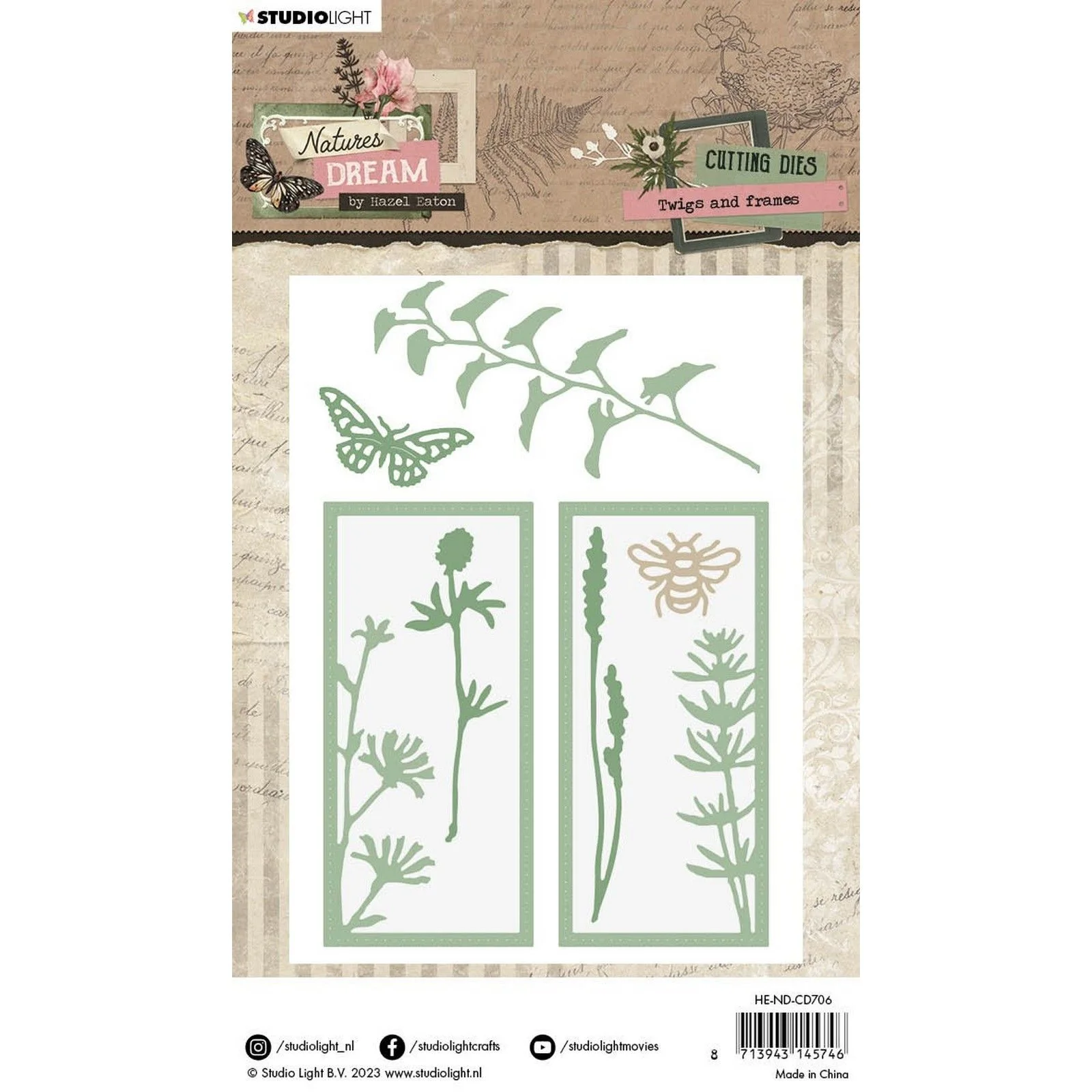 HE-ND-CD706 Studio Light • Natures Dream Cutting Dies Twigs and Frames