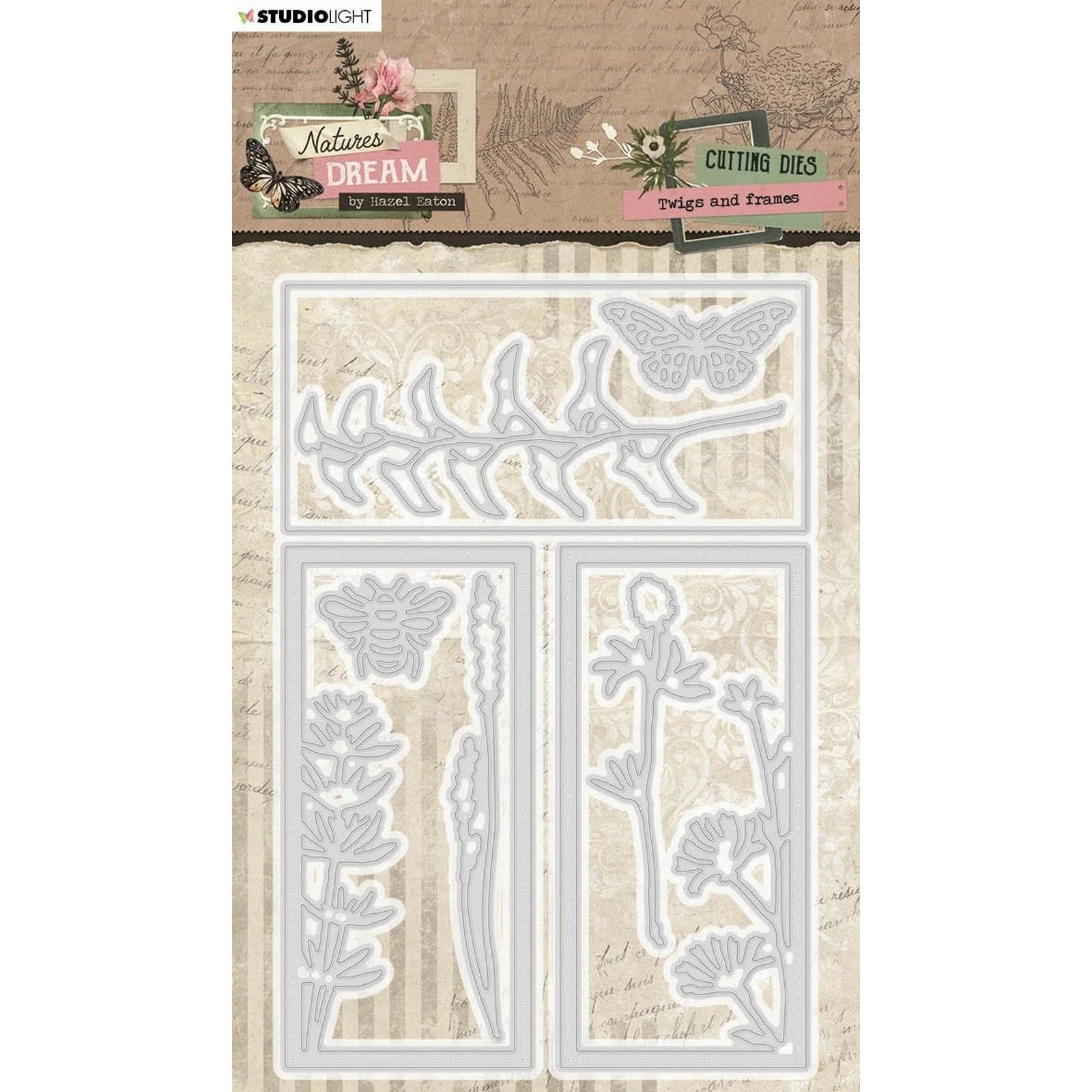 HE-ND-CD706 Studio Light • Natures Dream Cutting Dies Twigs and Frames