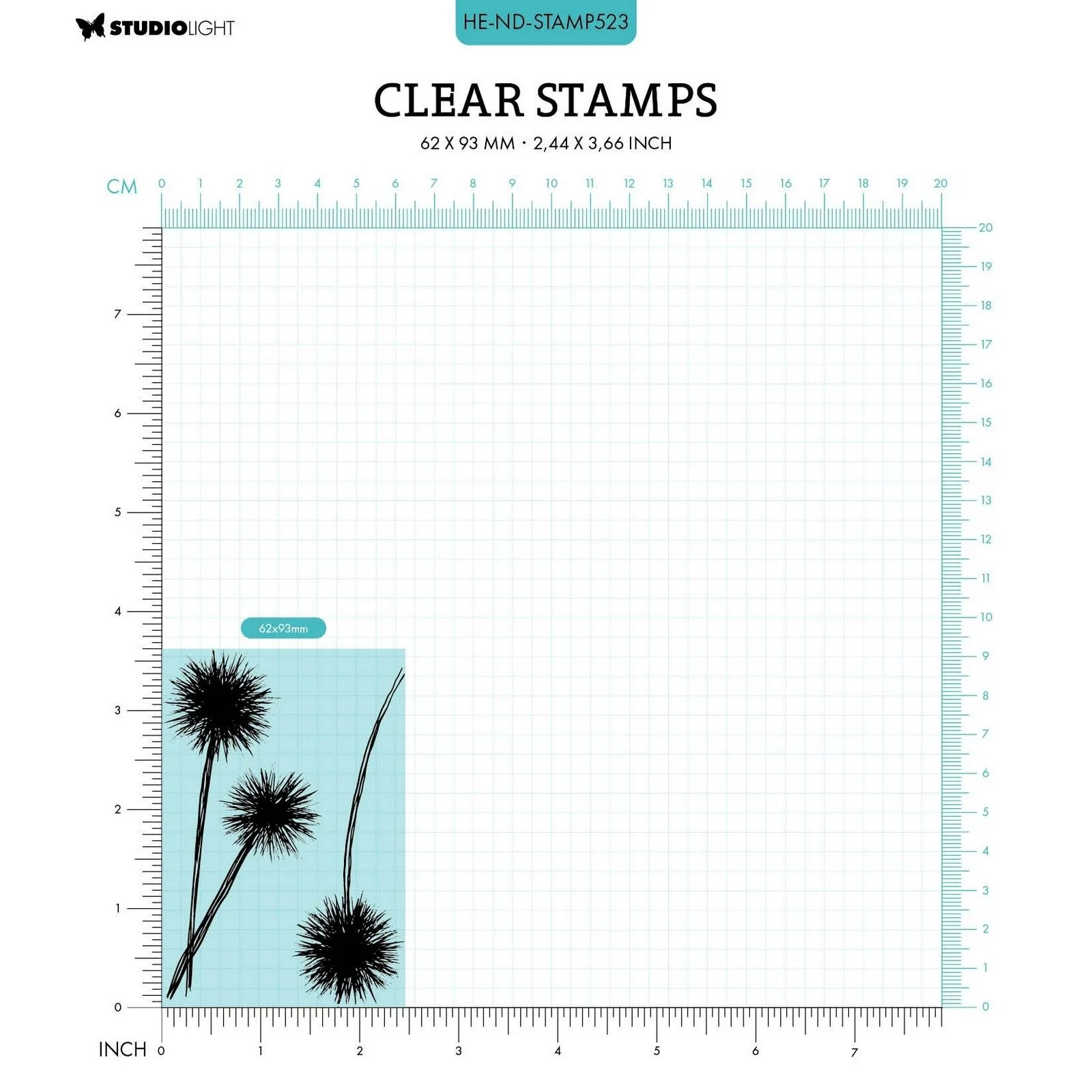 HE-ND-STAMP523 Studio Light • Natures Dream Clear Stamp Meadow Burst