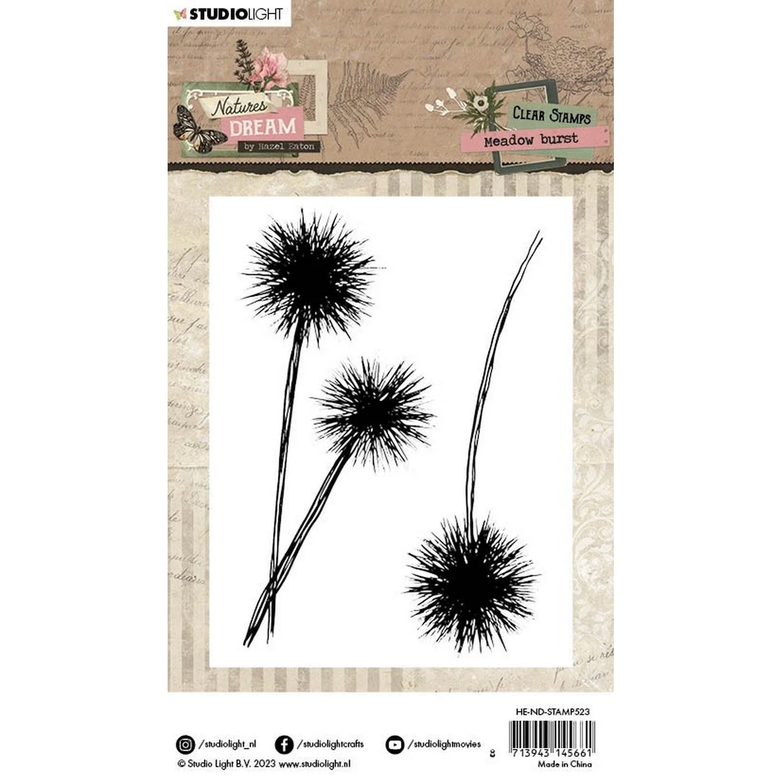 HE-ND-STAMP523 Studio Light • Natures Dream Clear Stamp Meadow Burst
