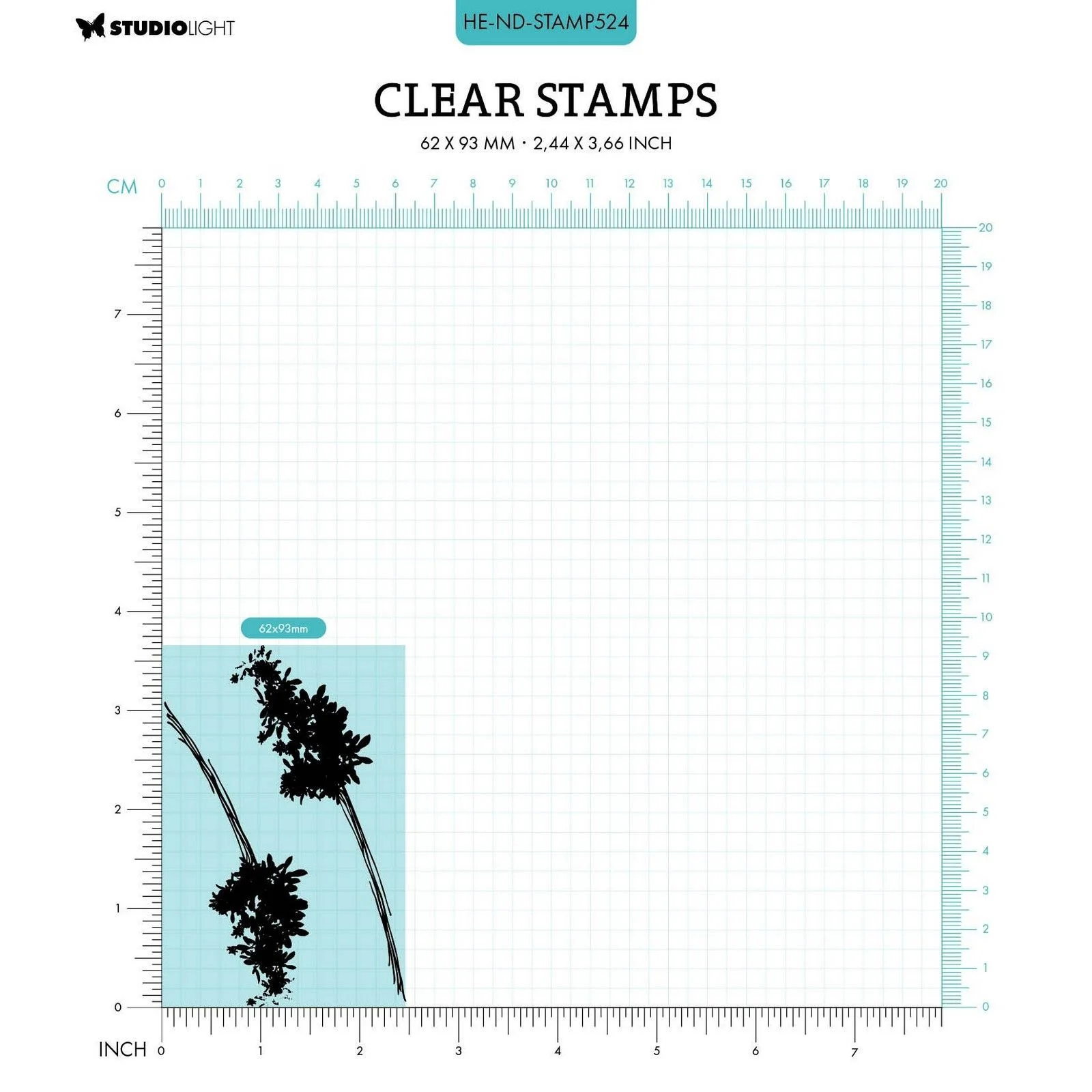 HE-ND-STAMP524 Studio Light • Natures Dream Clear Stamp Wild Meadow