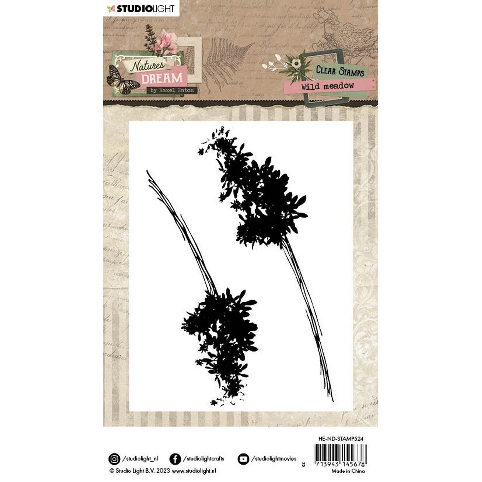 HE-ND-STAMP524 Studio Light • Natures Dream Clear Stamp Wild Meadow