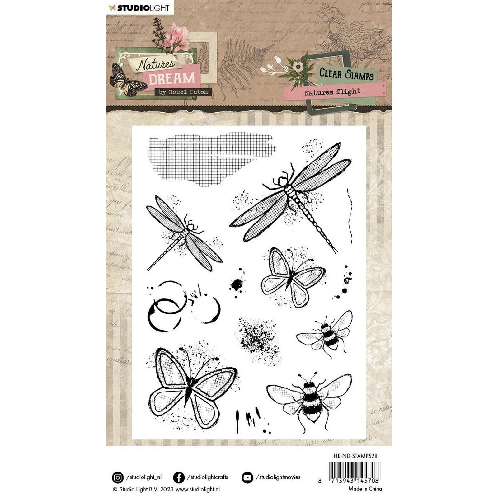 HE-ND-STAMP528 Studio Light • Natures Dream Clear Stamp Nature's Flight