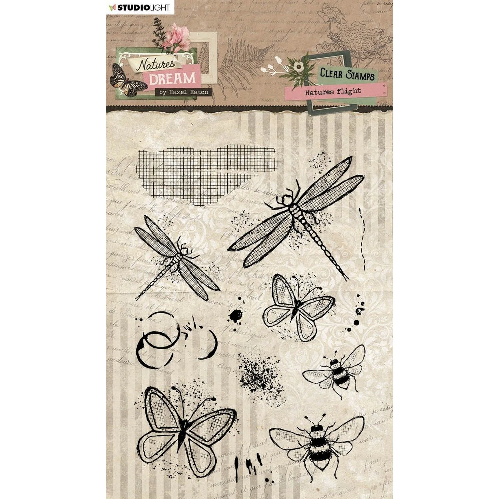 HE-ND-STAMP528 Studio Light • Natures Dream Clear Stamp Nature's Flight