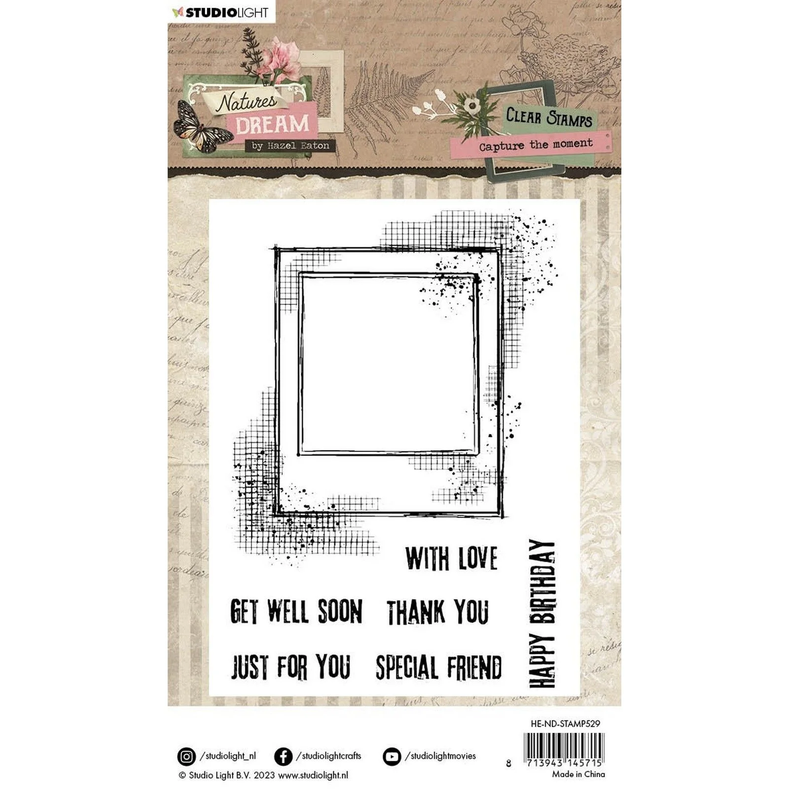HE-ND-STAMP529 Studio Light • Natures Dream Clear Stamp Capture The Moment
