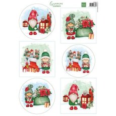 VK9605  A4 one side paper - Marianne Design - Gnomes - Lanterns