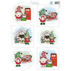 VK9606  A4 one side paper - Marianne Design - Gnomes - North Pole