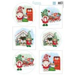 VK9606 A4 one side paper - Marianne Design - Gnomes - North Pole