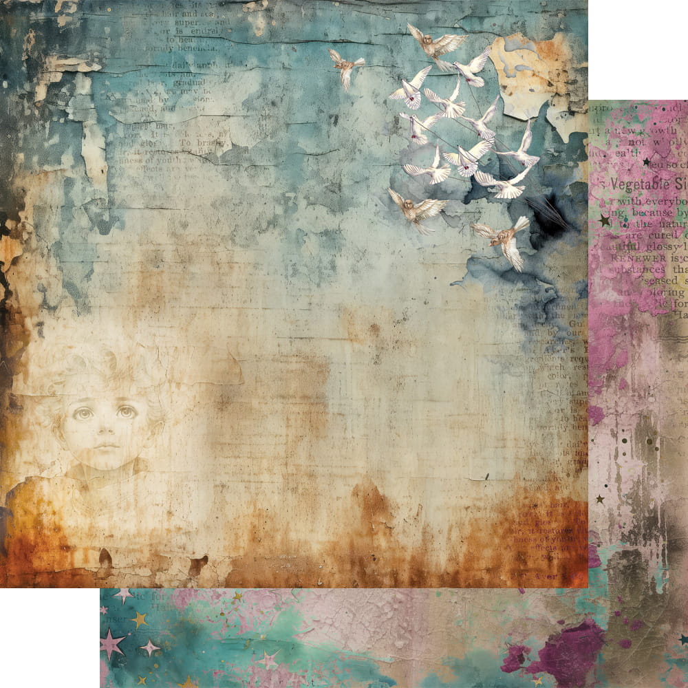 AA-BW-12 Alchemy of Art - 6x6'' - A SET OF PAPERS - Between Worlds