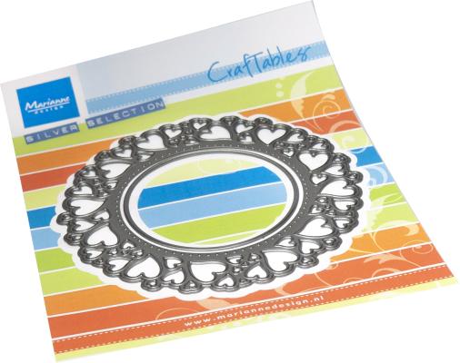 CR1644 Metal Die Marianne Design - Craftable -Hearts in a circle