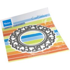 CR1644 Metal Die Marianne Design - Craftable -Hearts in a circle