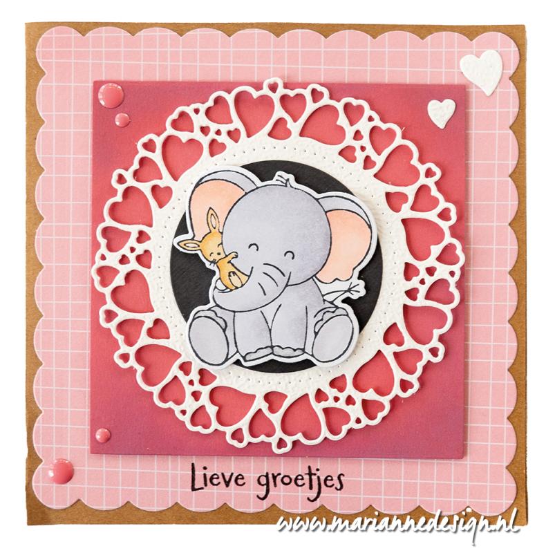 CR1644 Metal Die Marianne Design - Craftable -Hearts in a circle