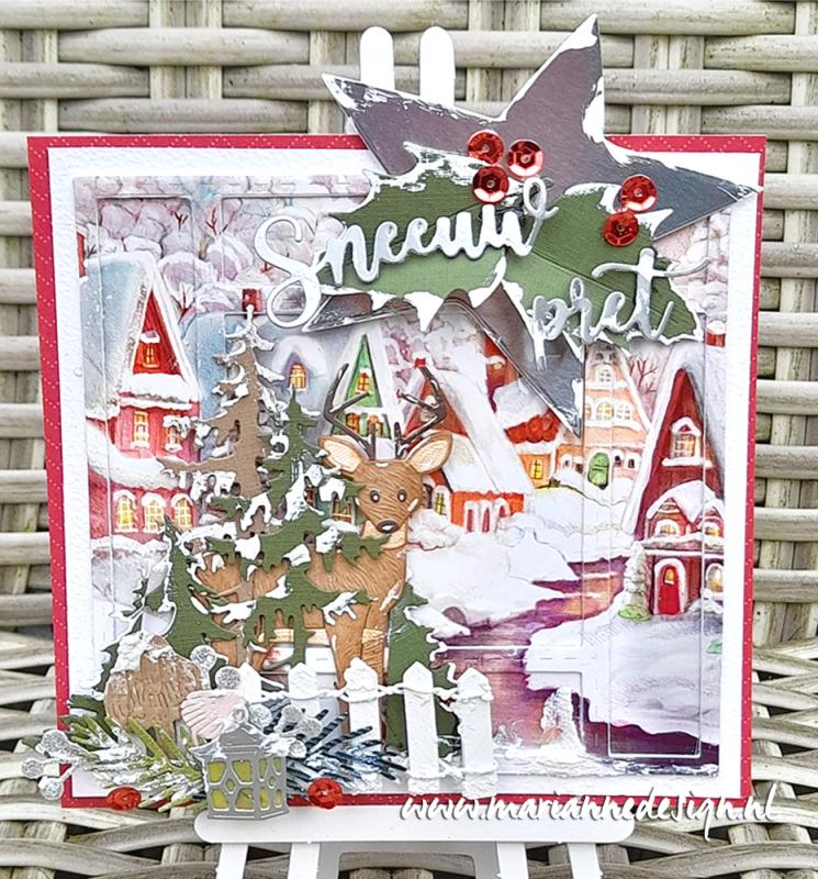 EWK1295 one side paper - Marianne Design - COSY CHRISTMAS XL
