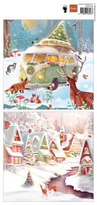 EWK1295 one side paper - Marianne Design - COSY CHRISTMAS XL