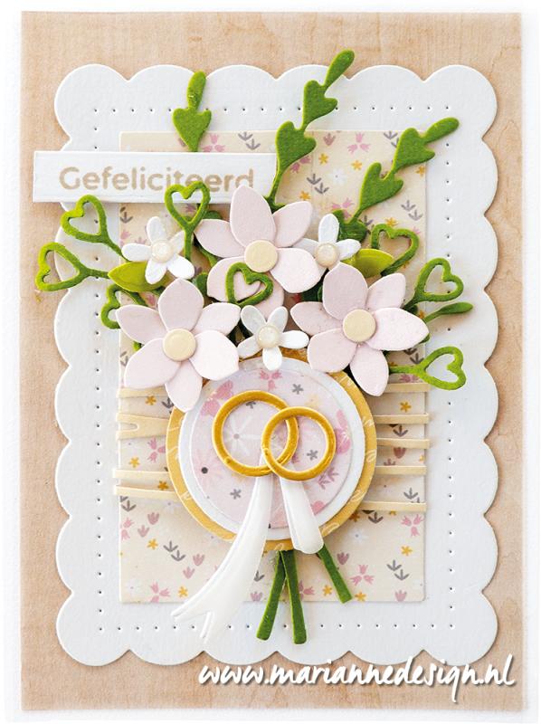 LR0843 Metal Die Marianne Design - Creatable - Sweet heart sprig